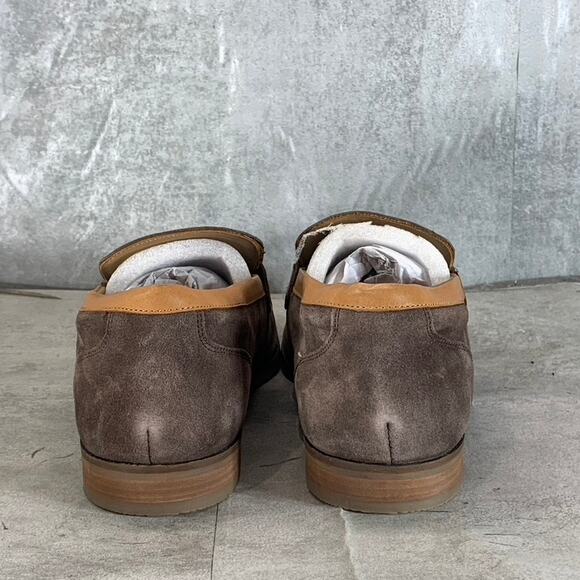THOMAS & VINE Men\'s Brown Leather Hawthorn Apron Toe Tassel Loafers SZ 11 main image 8